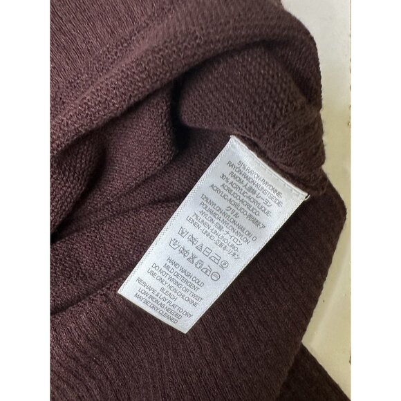 Free People Crisscross Tunic Sweater Small Mocha Brown Boho Long Sleeve - Picture 3 of 9